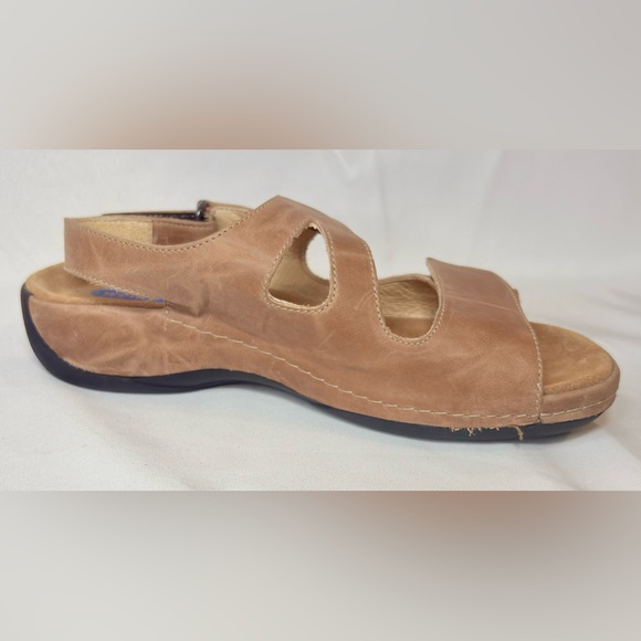 Wolky Women EU 38 US 7.5/8 Liana Brown Leather Comfort Walking Sandal Strap Shoe - Picture 4 of 7